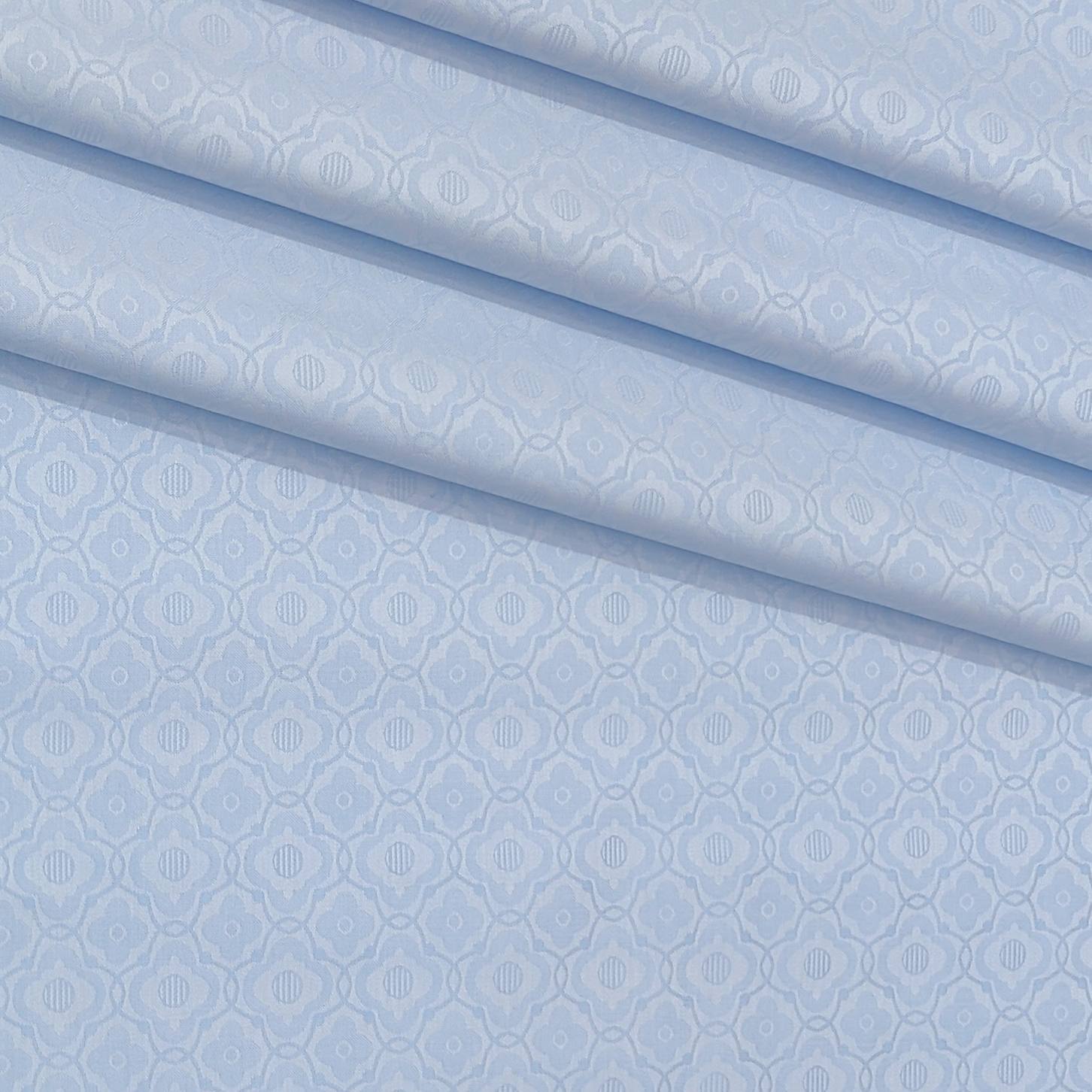 Shirt Fabric Soktas Finest Giza Cotton Jacquard Colour Blue